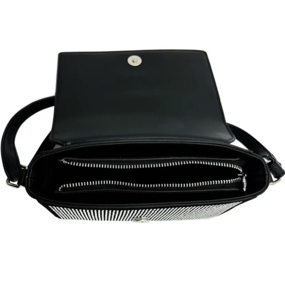 Valentino Orlandi Stud Elegant Black and Silver crossbody Bag - Picture 3 of 9